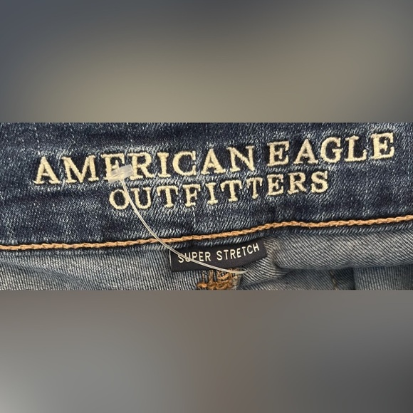 American Eagle AE Outfitters super stretch artist crop denim jeans SZ 4 - Picture 9 of 10